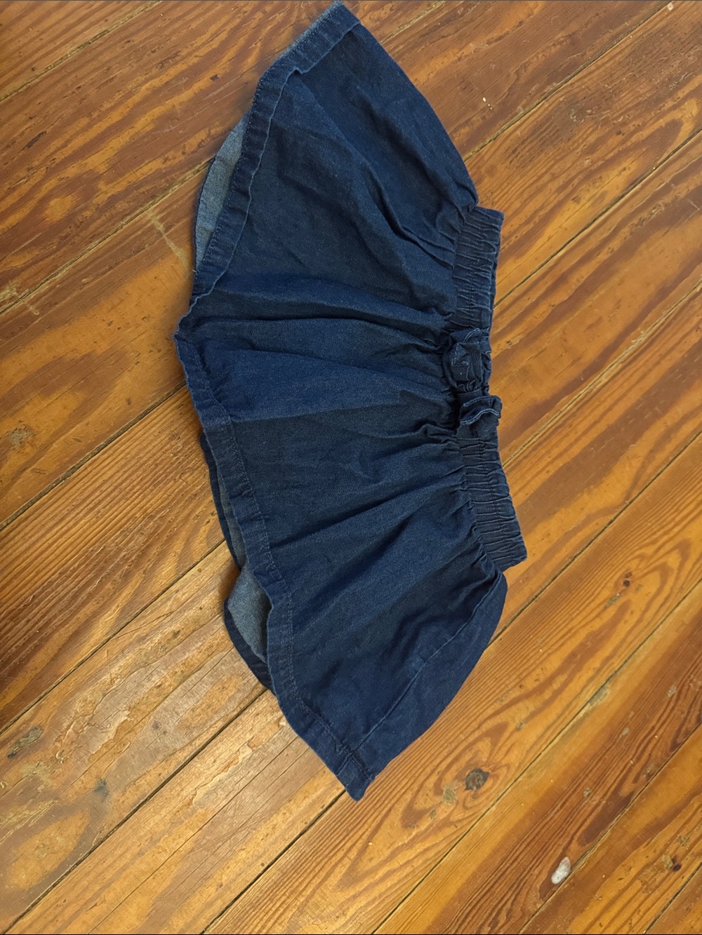 Cat & Jack Navy Blue Denim Skort with Elastic Waist